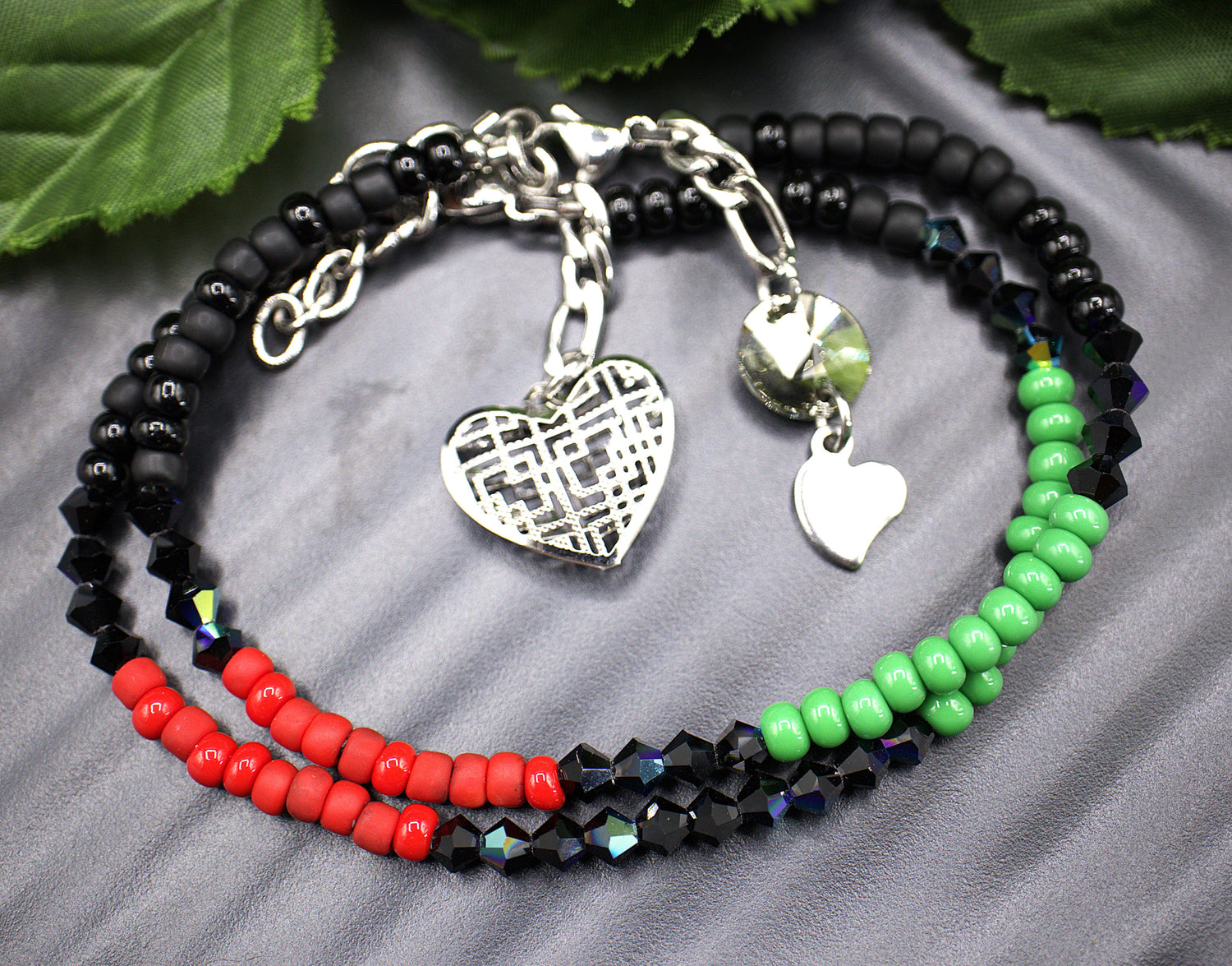 BEADED CHARM TENNIS BRACELETS