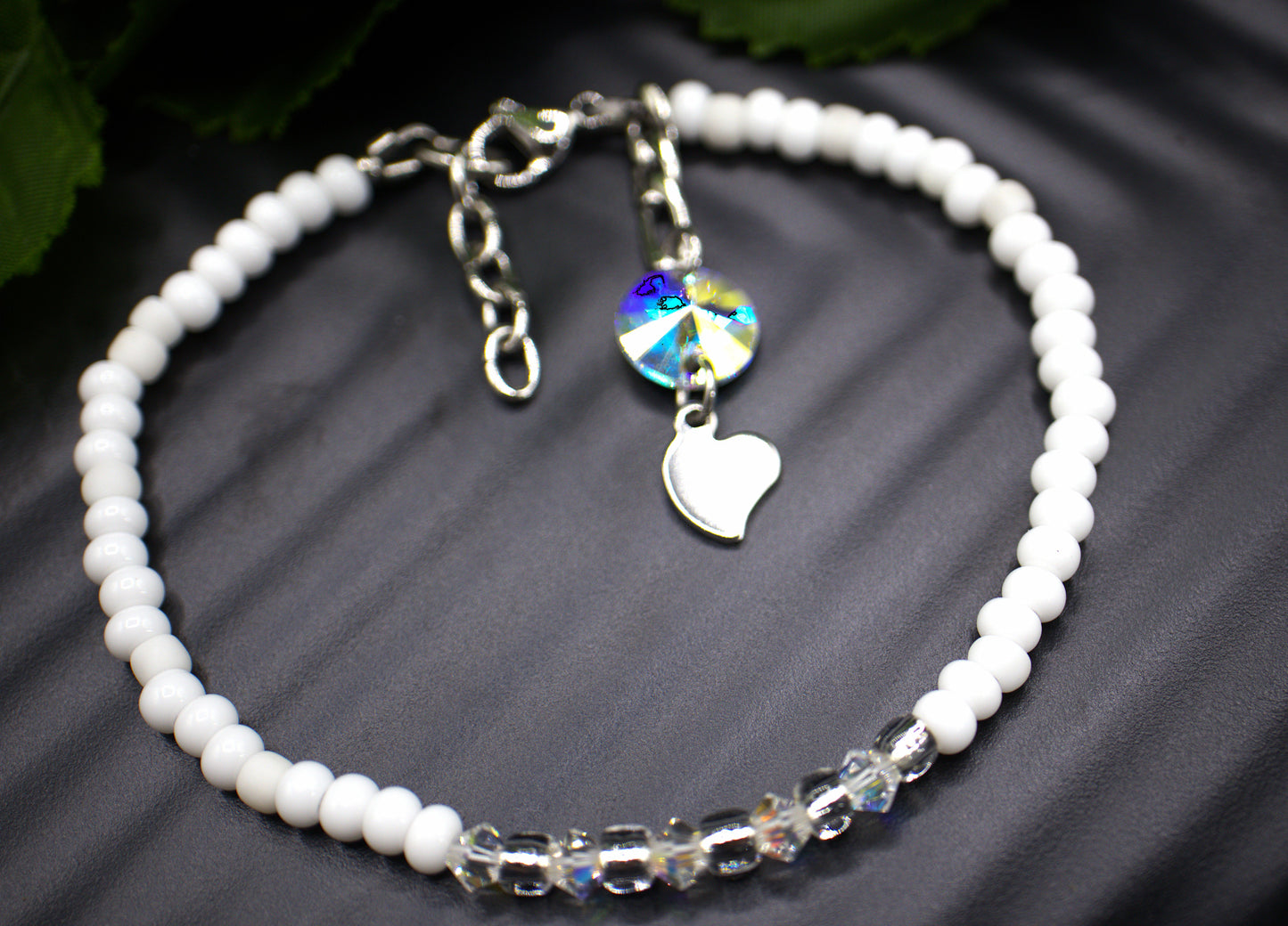 White and Silver Crystal Bracelet