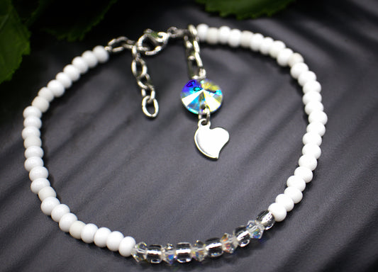 White and Silver Crystal Bracelet